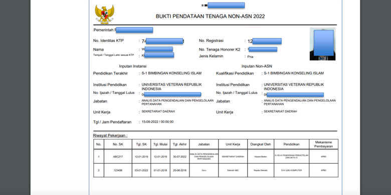 Cara Daftar Pendataan Tenaga Non ASN 2022, Klik pendataan-nonasn.bkn.go.id Acehzone.com